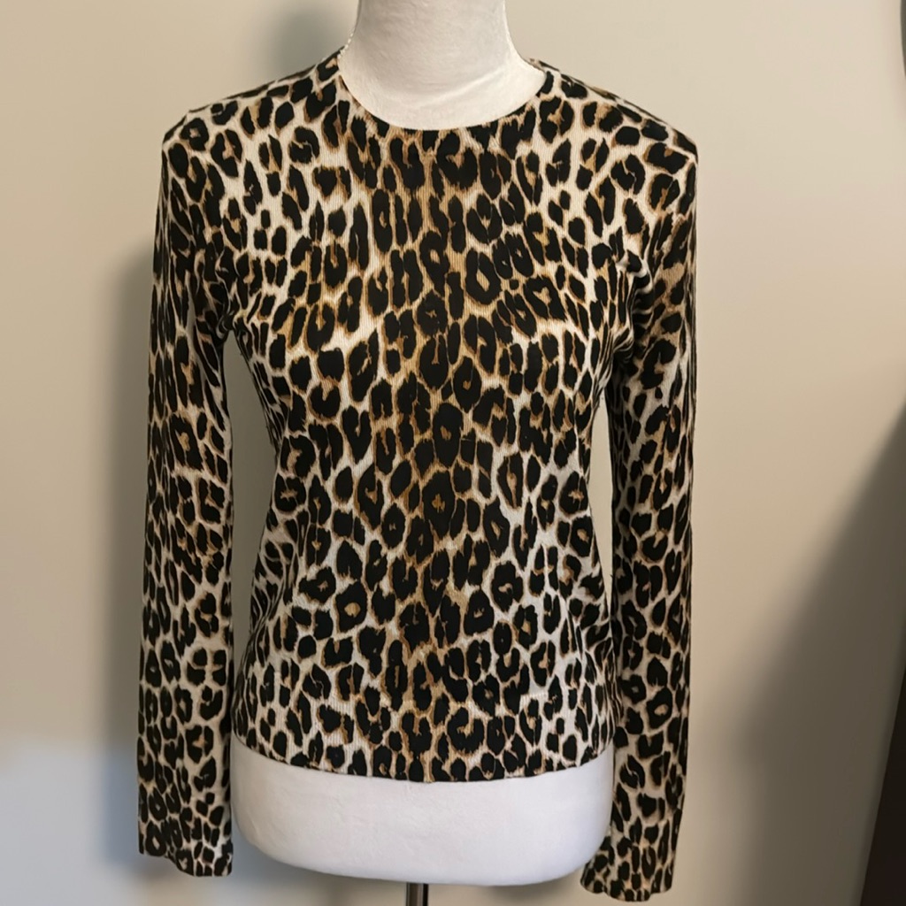 Equipment Femme Animal Print Crewneck Sweater